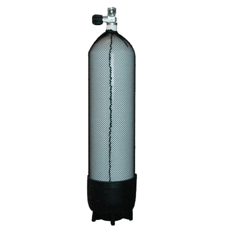 PROMO Duikfles 10 liter 232 bar (+ voet en +tanknet) - D-Center