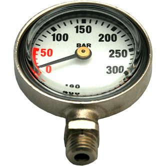 Thin-Line manometer 300 bar nikkel - D-Center