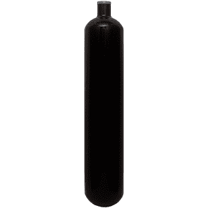 Duikfles staal 3 liter | 232 bar ZWART - D-Center