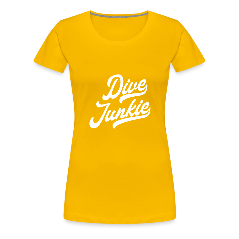 Dive junkie - T-shirt (dames) - sun yellow