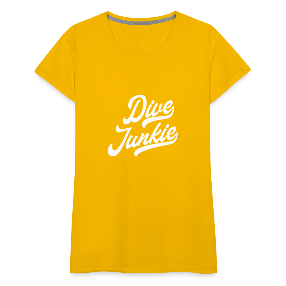 Dive junkie - T-shirt (dames) - sun yellow
