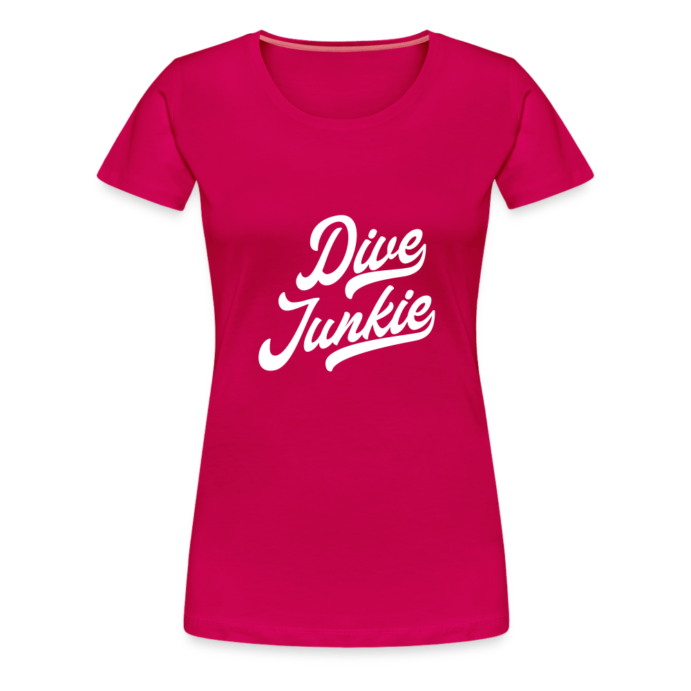 Dive junkie - T-shirt (dames) - dark pink
