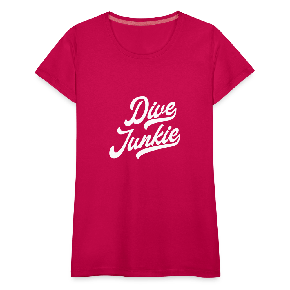 Dive junkie - T-shirt (dames) - dark pink