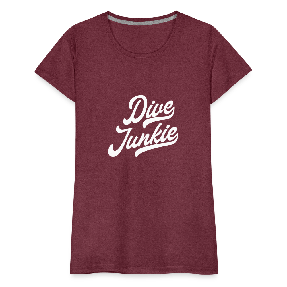 Dive junkie - T-shirt (dames) - heather burgundy