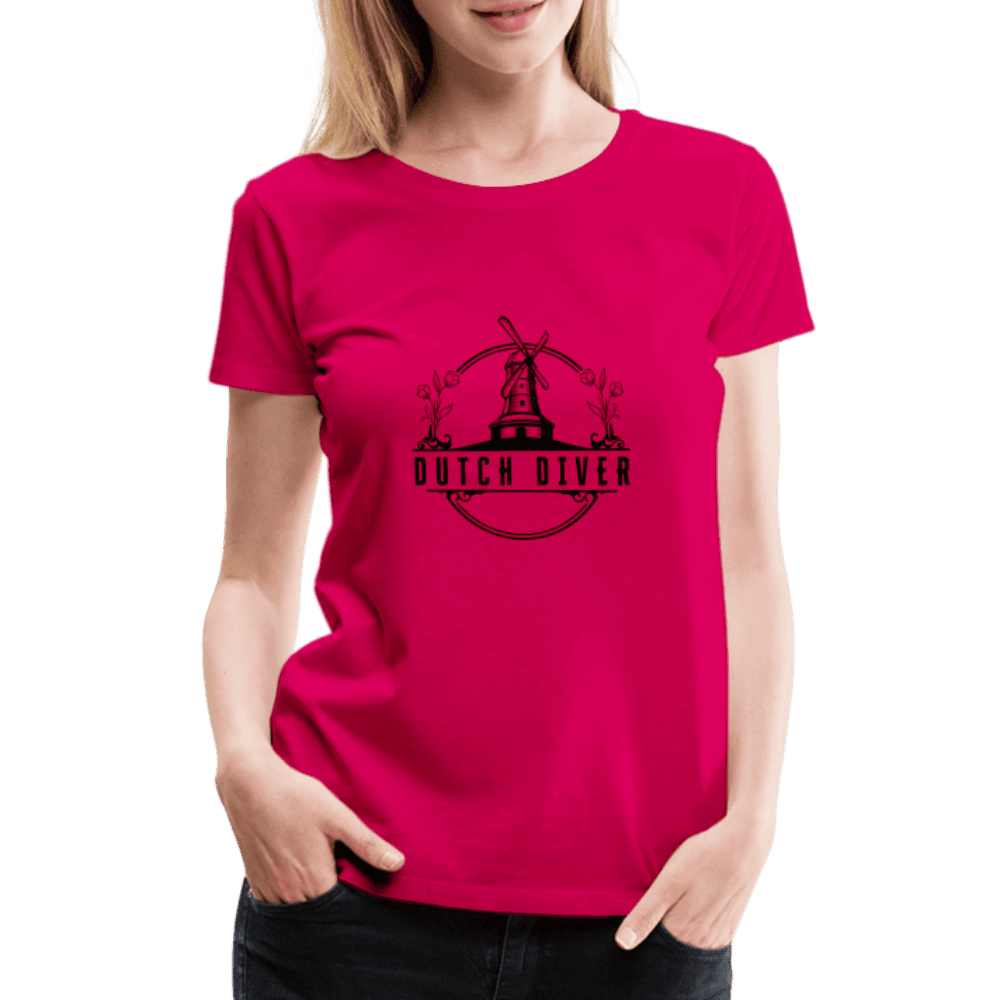 Dutch diver - T-shirt (dames) - dark pink