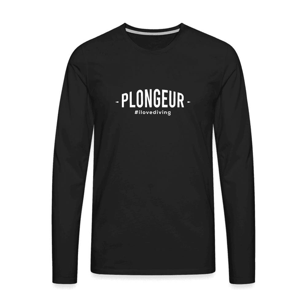 Plongeur - longsleeve (heren) - black