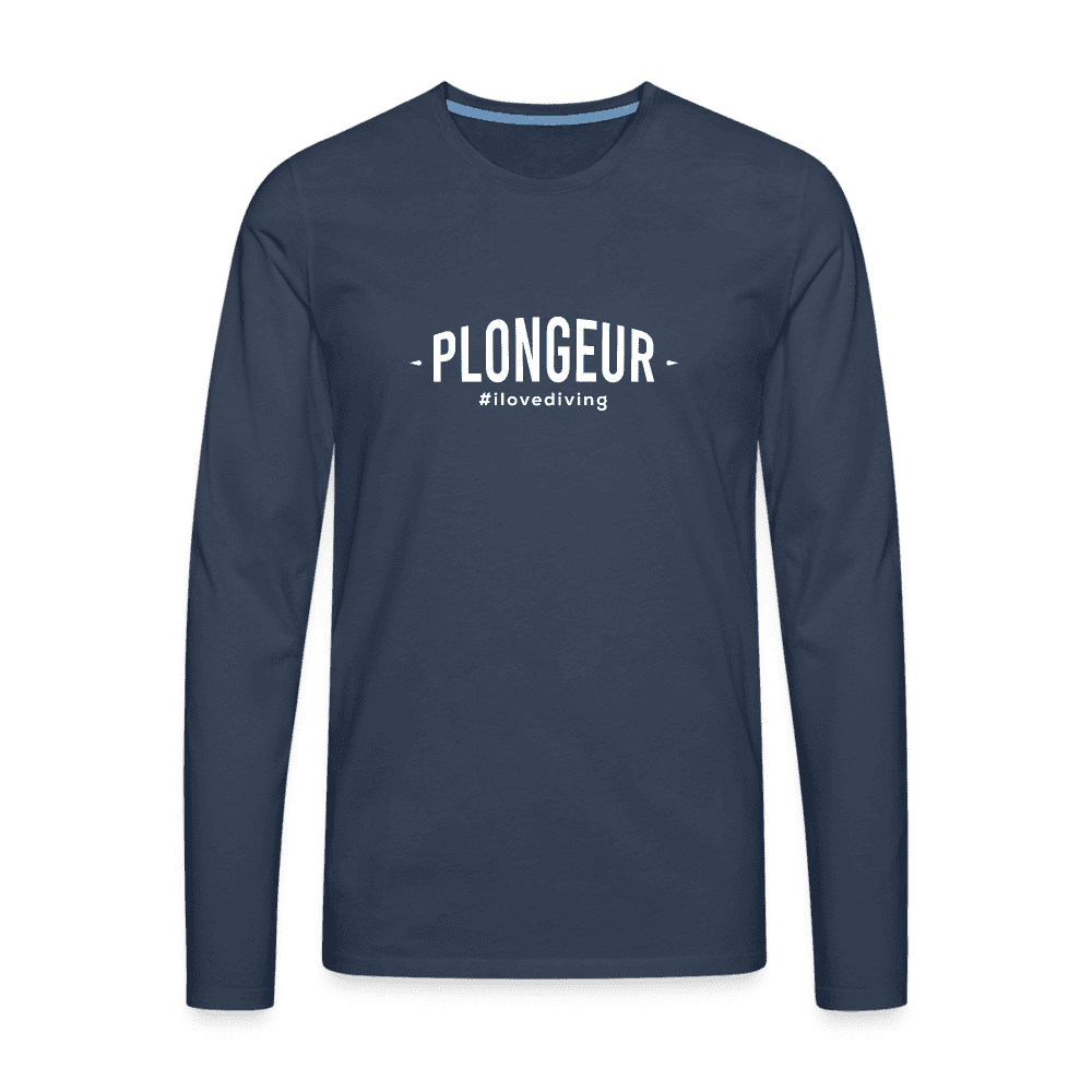 Plongeur - longsleeve (heren) - navy