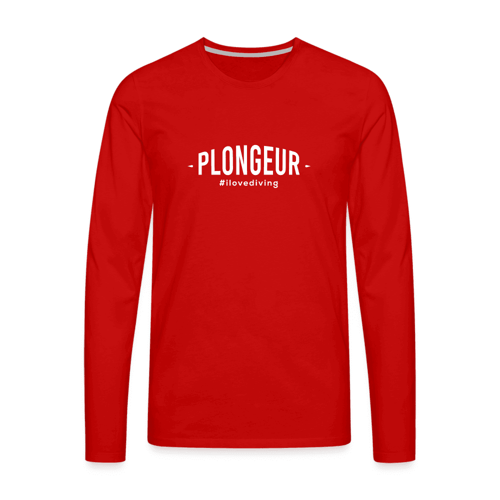 Plongeur - longsleeve (heren) - red