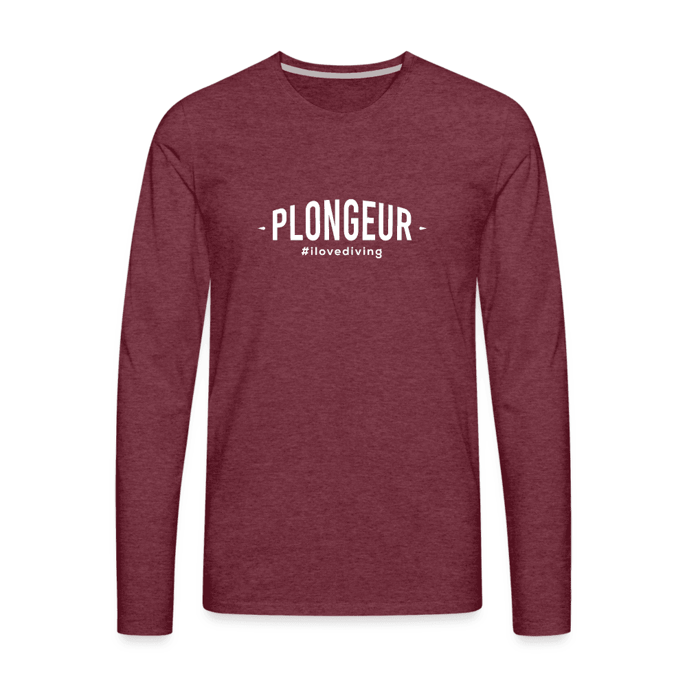 Plongeur - longsleeve (heren) - heather burgundy