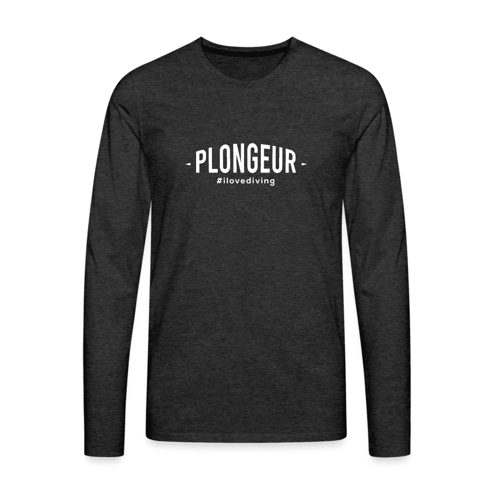 Plongeur - longsleeve (heren) - charcoal grey