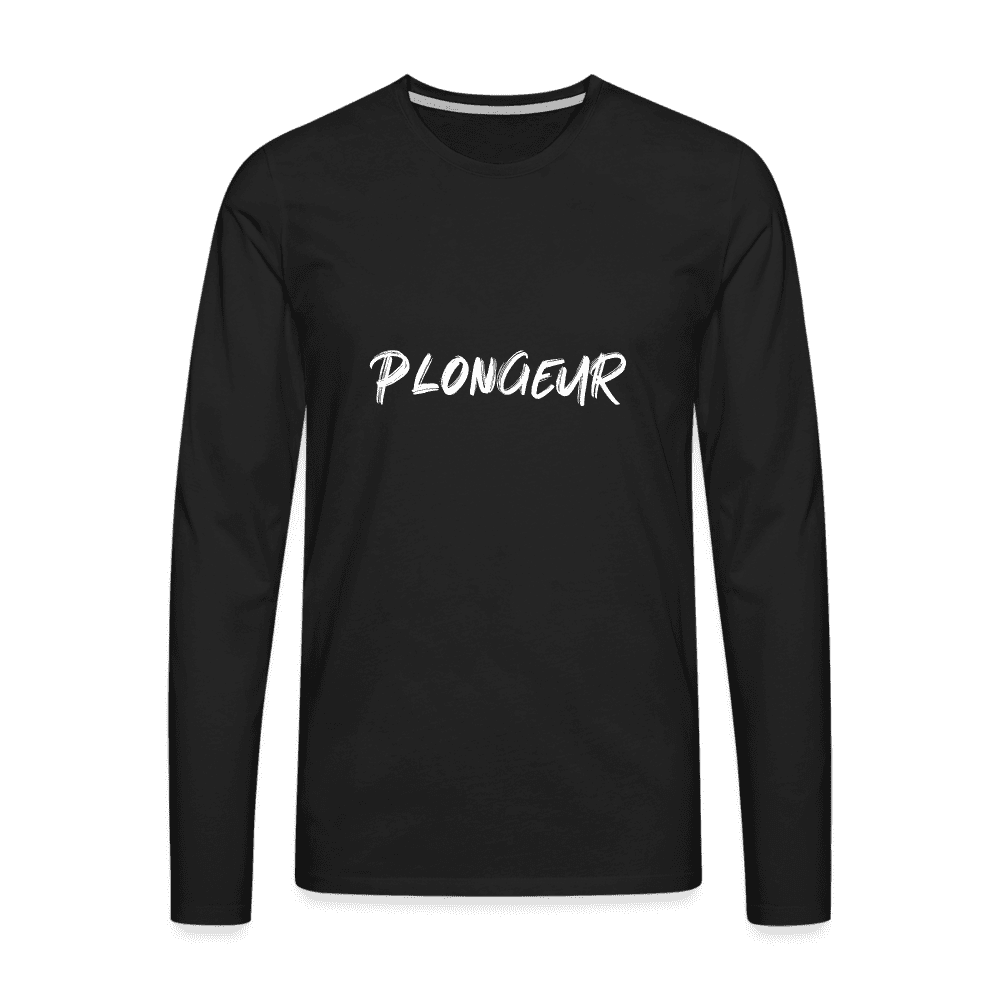 Plongeur - longsleeve (heren) - black