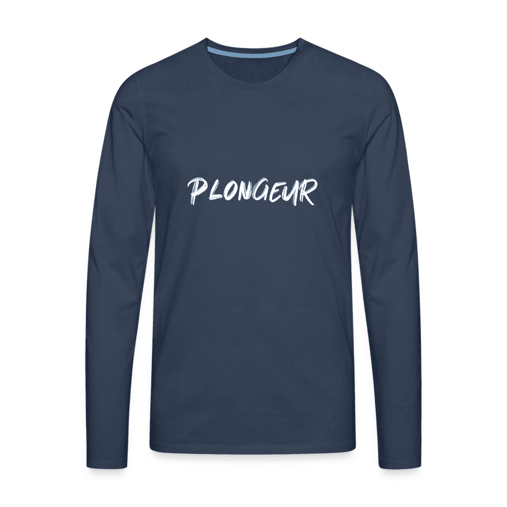 Plongeur - longsleeve (heren) - navy