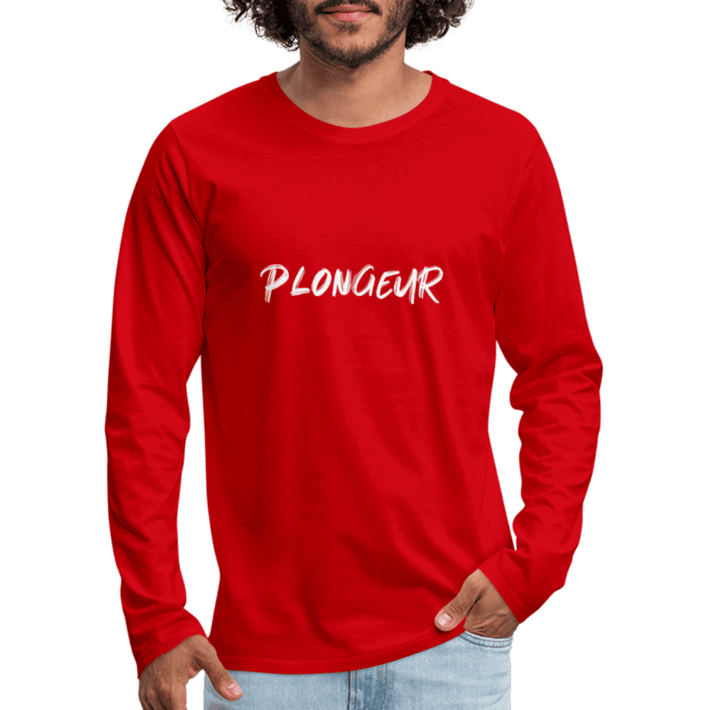 Plongeur - longsleeve (heren) - red