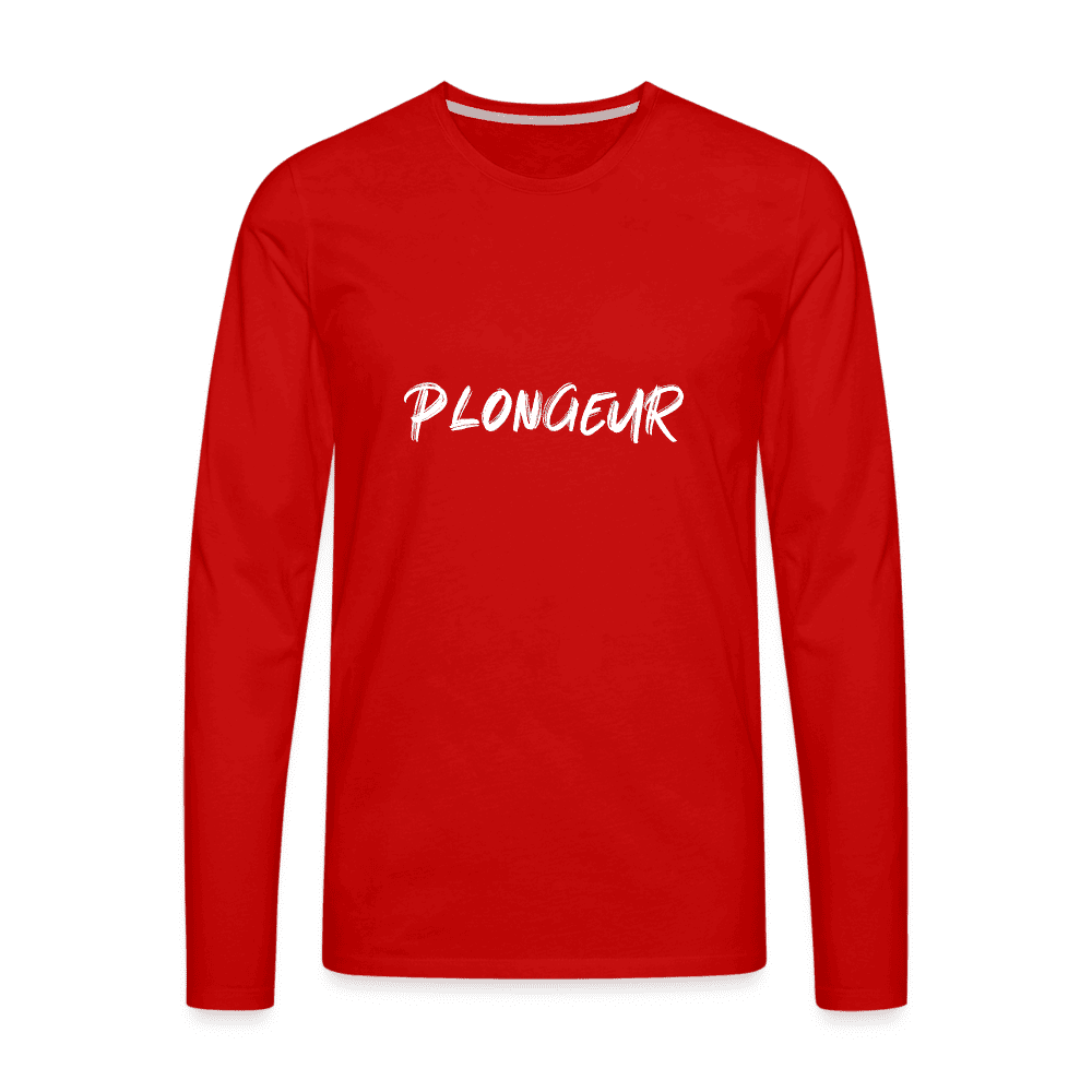 Plongeur - longsleeve (heren) - red