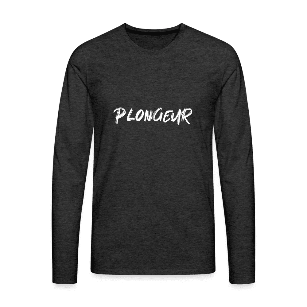 Plongeur - longsleeve (heren) - charcoal grey