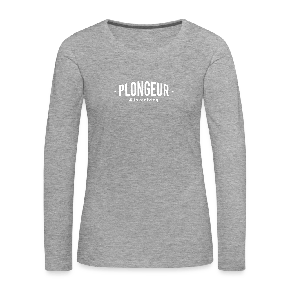 Plongeur - longsleeve (dames) - heather grey