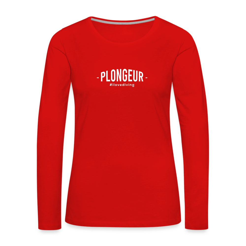 Plongeur - longsleeve (dames) - red