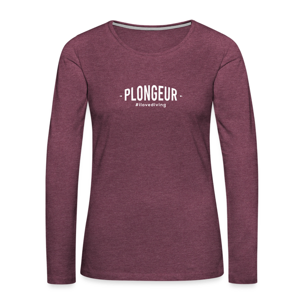 Plongeur - longsleeve (dames) - heather burgundy
