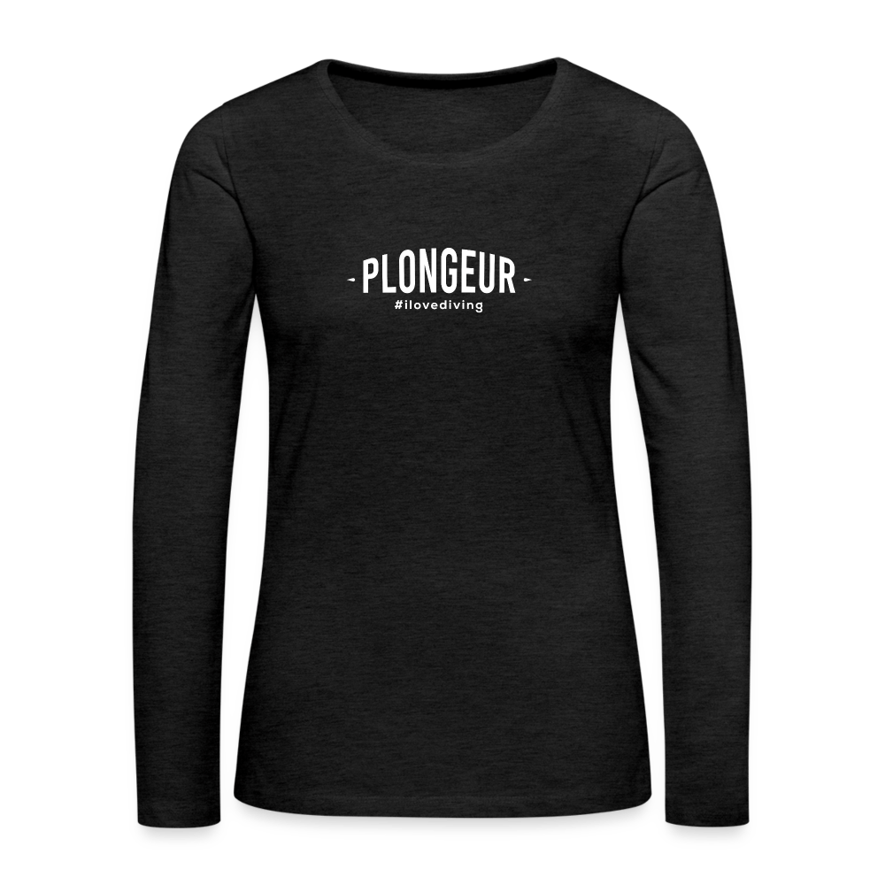 Plongeur - longsleeve (dames) - charcoal grey