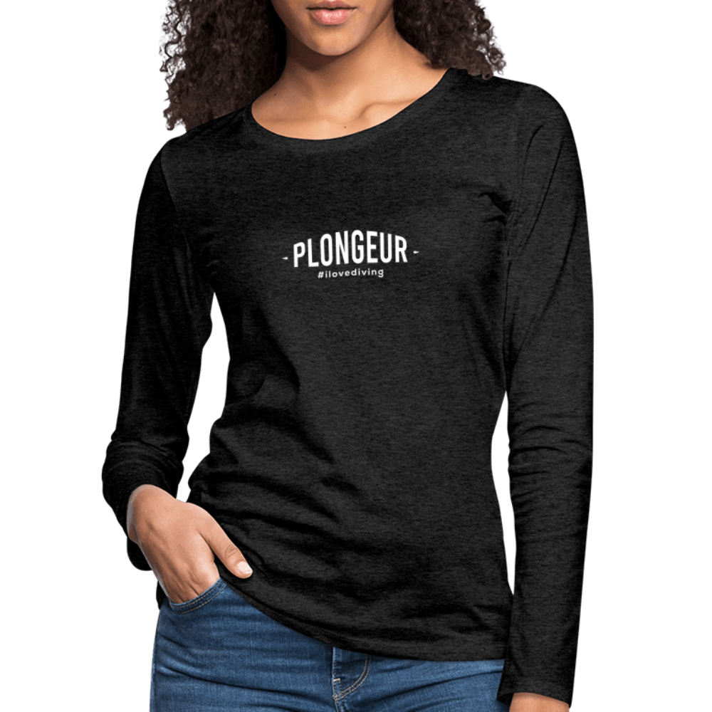 Plongeur - longsleeve (dames) - charcoal grey