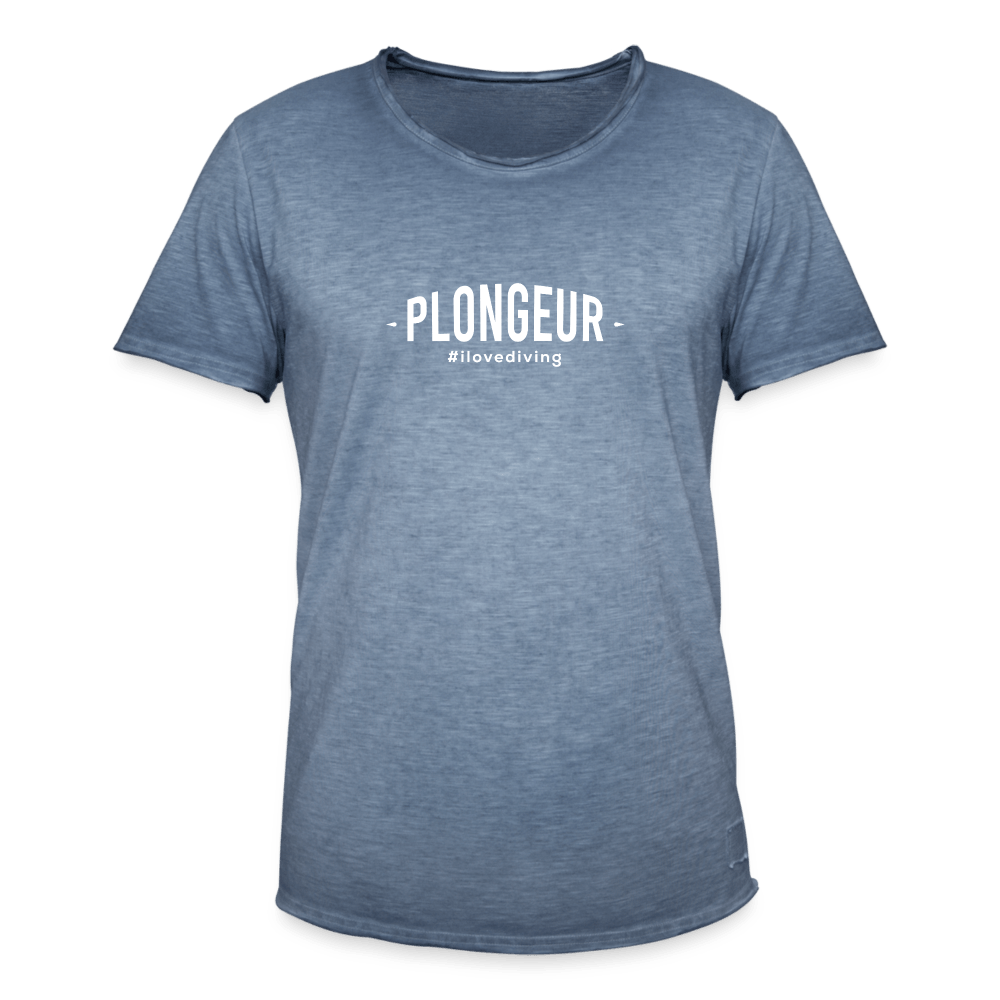 Plongeur II - T-shirt (heren) - vintage denim