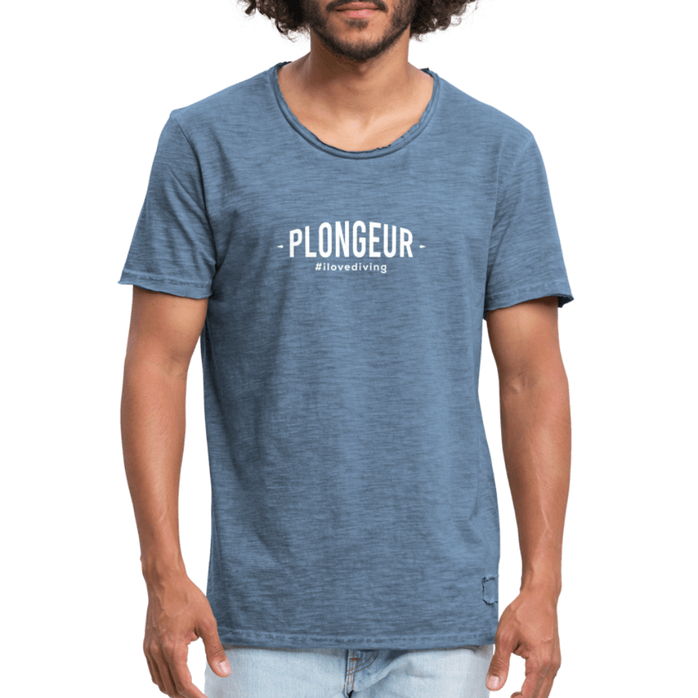 Plongeur II - T-shirt (heren) - vintage denim