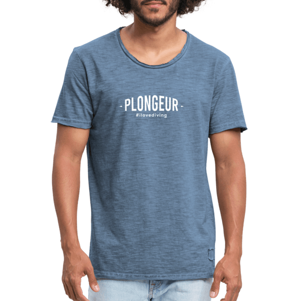 Plongeur II - T-shirt (heren) - vintage denim