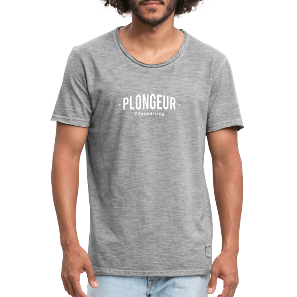 Plongeur II - T-shirt (heren) - vintage grey