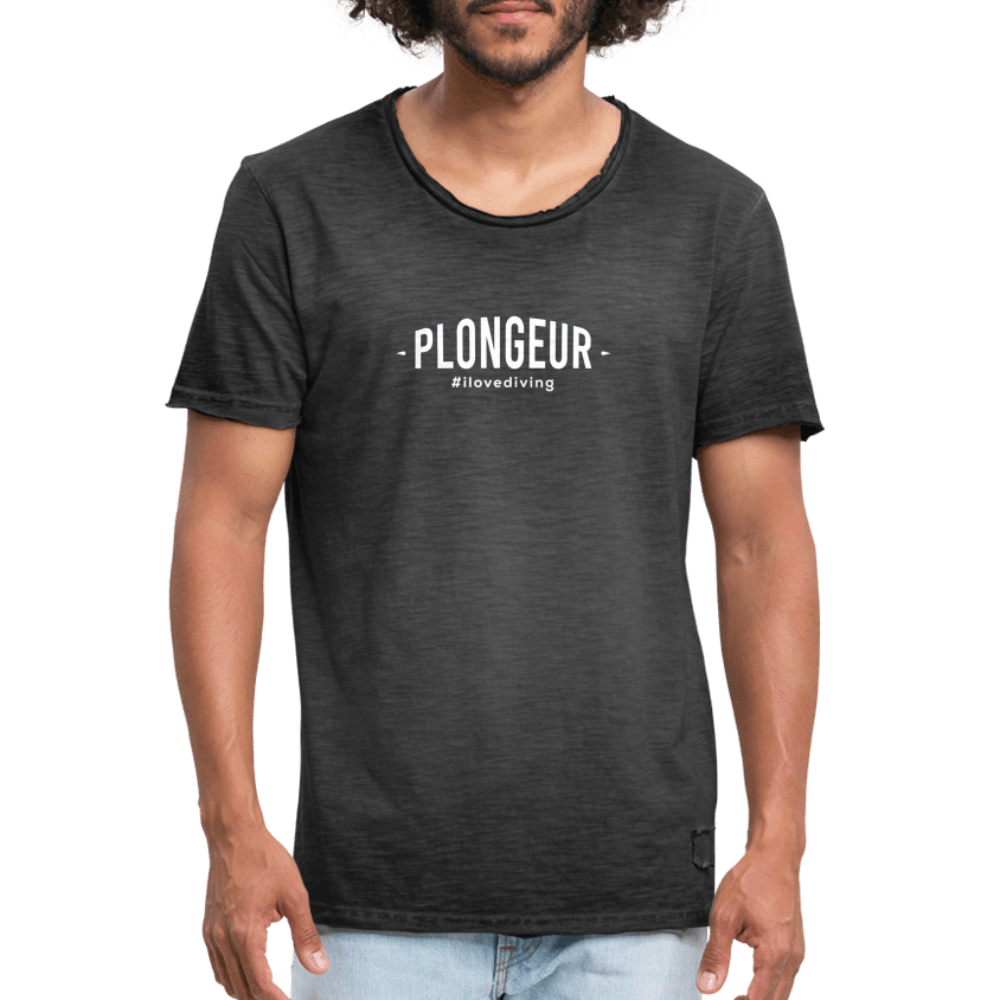 Plongeur II - T-shirt (heren) - washed black